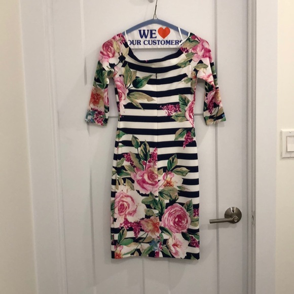 Eliza J Striped Floral Dress - Picture 3 of 3